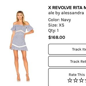 Navy and white dress